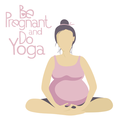 Pregnant woman doing yoga